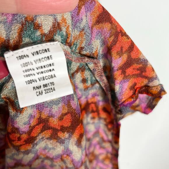 Anthropologie Blank London Miranda Peasant Blouse Small Pink Colorful Boho - Picture 10 of 11